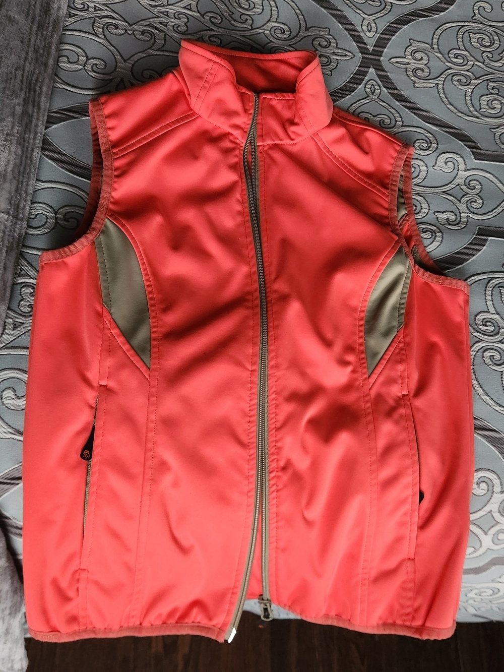 Women's Coral Softshell Vest with Contrast Panels